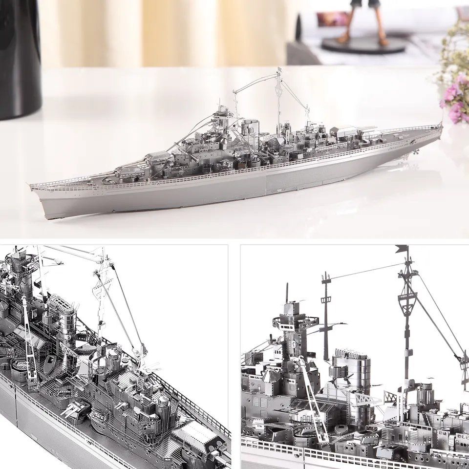  Mô Hình Kim Loại Lắp Ráp 3D Piececool Tàu Chiến Bismarck Battleship HP084-S – MP297 