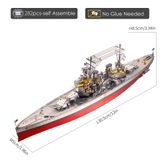  Mô Hình Kim Loại Lắp Ráp 3D Piececool Thiết Giáp Hạm HMS Prince Of Wales HP112-RSG - MP597 
