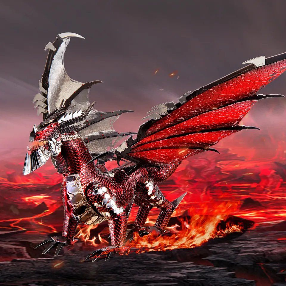  Mô Hình Kim Loại Lắp Ráp 3D Piececool Rồng Đen (The Black Dragon) HP119-KRS – MP749 