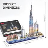  Mô Hình Giấy 3D Lắp Ráp CubicFun Dubai Cityline L523h (182 mảnh, đèn LED) - PP024 