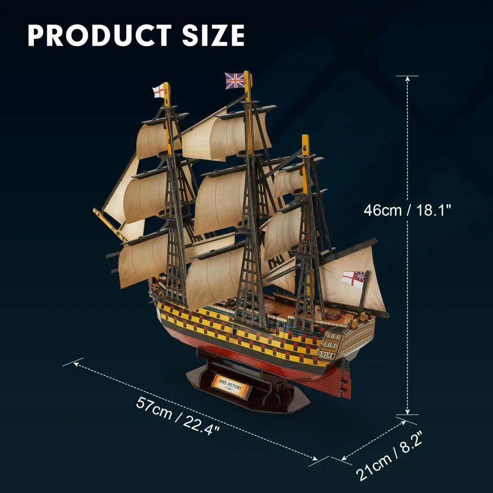  Mô Hình Giấy 3D Lắp Ráp CubicFun Thuyền HMS Victory T4019h (189 mảnh) - PP048 