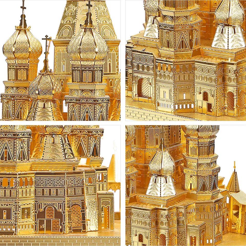  Mô Hình Kim Loại Lắp Ráp 3D Piececool Nhà Thờ Chính Tòa (Saint Basil Cathedral) HP014-G – MP073 