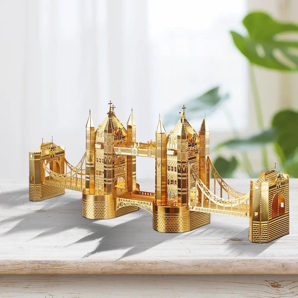  Mô Hình Kim Loại Lắp Ráp 3D Piececool Cầu Tháp Luân Đôn (London Tower Bridge) HP009-G – MP139 