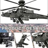  Mô Hình Kim Loại Lắp Ráp 3D Piececool Trực Thăng AH-64 Apache (145 mảnh) HP322-KS - MP1193 