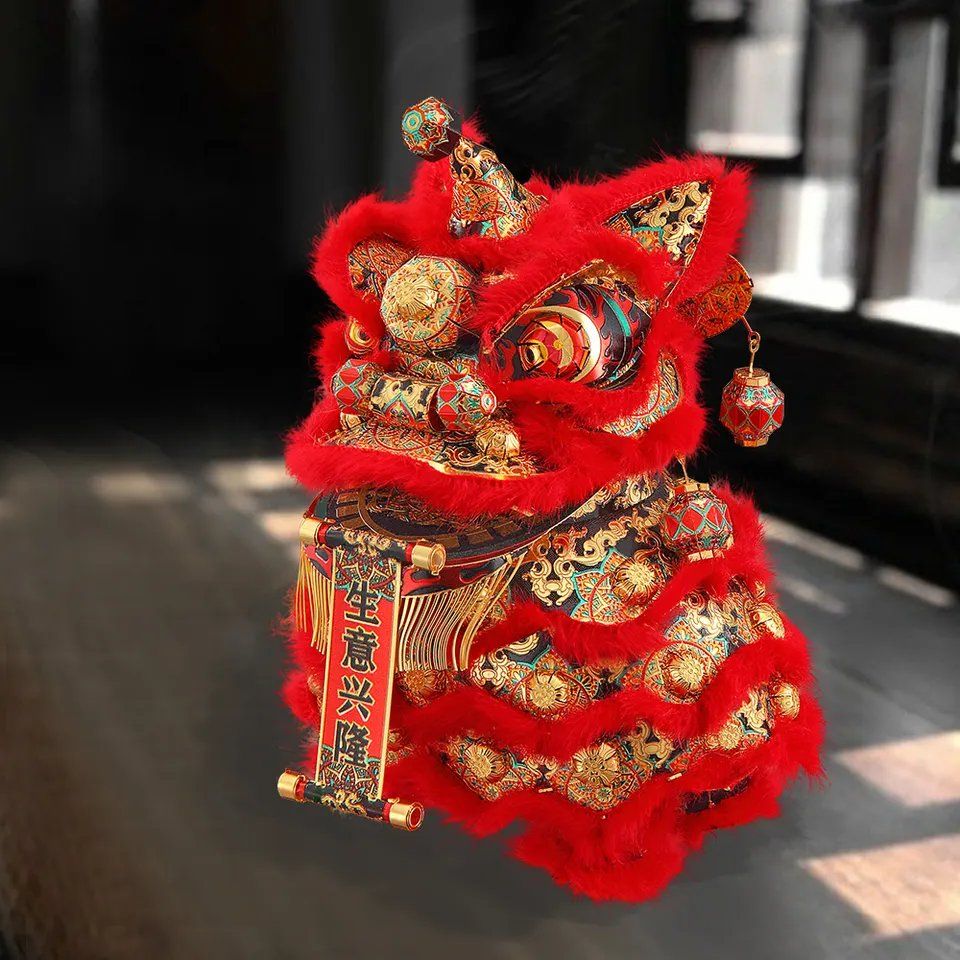  Mô Hình Kim Loại 3D Lắp Ráp Piececool Con Lân (Red Dancing Lion) P142-GKR - MP830 