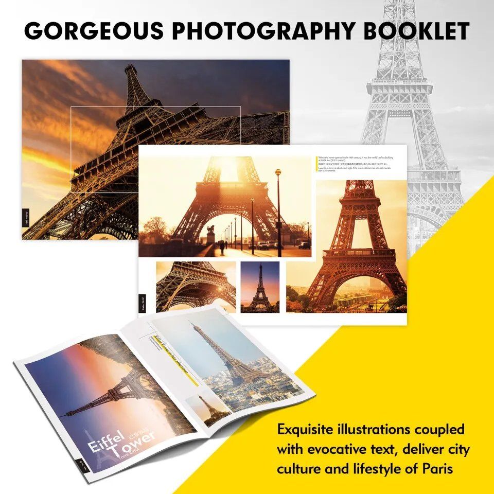  Mô Hình Giấy 3D Lắp Ráp CubicFun Tháp Eiffel DS0998h (80 mảnh, National Geographic Eiffel Tower) - PP065 