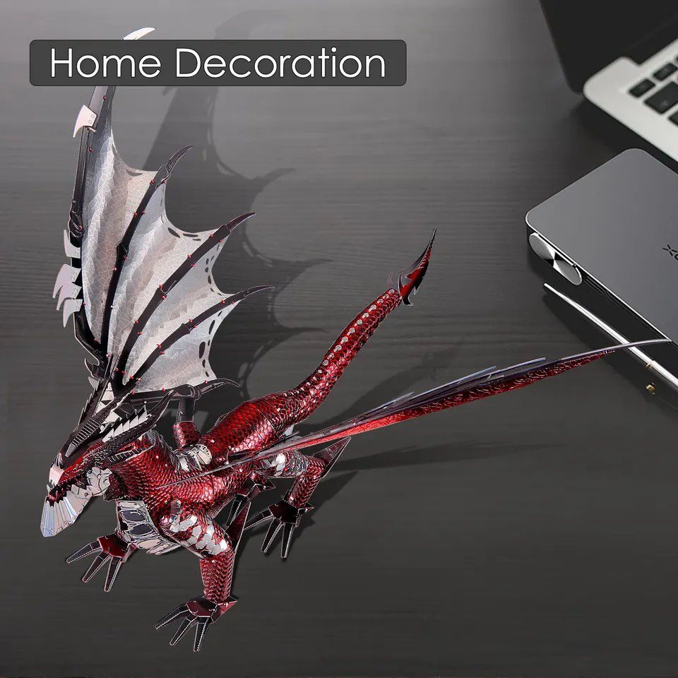  Mô Hình Kim Loại Lắp Ráp 3D Piececool Rồng Đen (The Black Dragon) HP119-KRS – MP749 