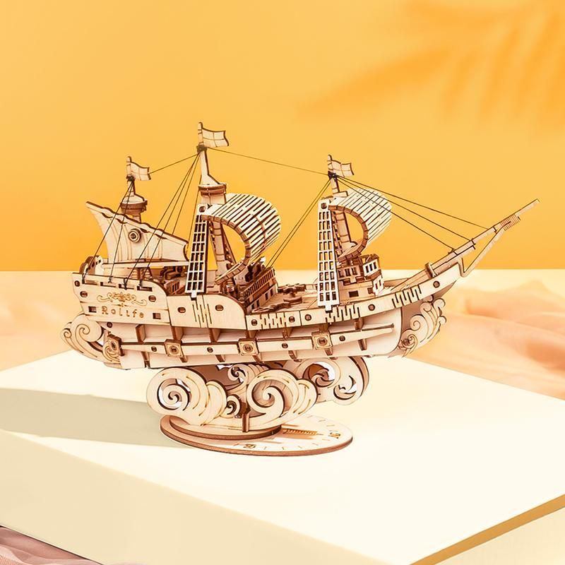  Mô Hình Gỗ 3D Lắp Ráp ROBOTIME Thuyền Buồm The Sailing Ship TG305 - WP138 