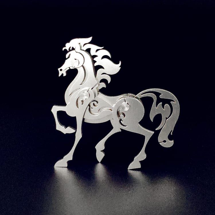  Mô Hình Kim Loại Lắp Ráp 3D Steel Warcraft Ngựa Đua Race Horse – SW002 