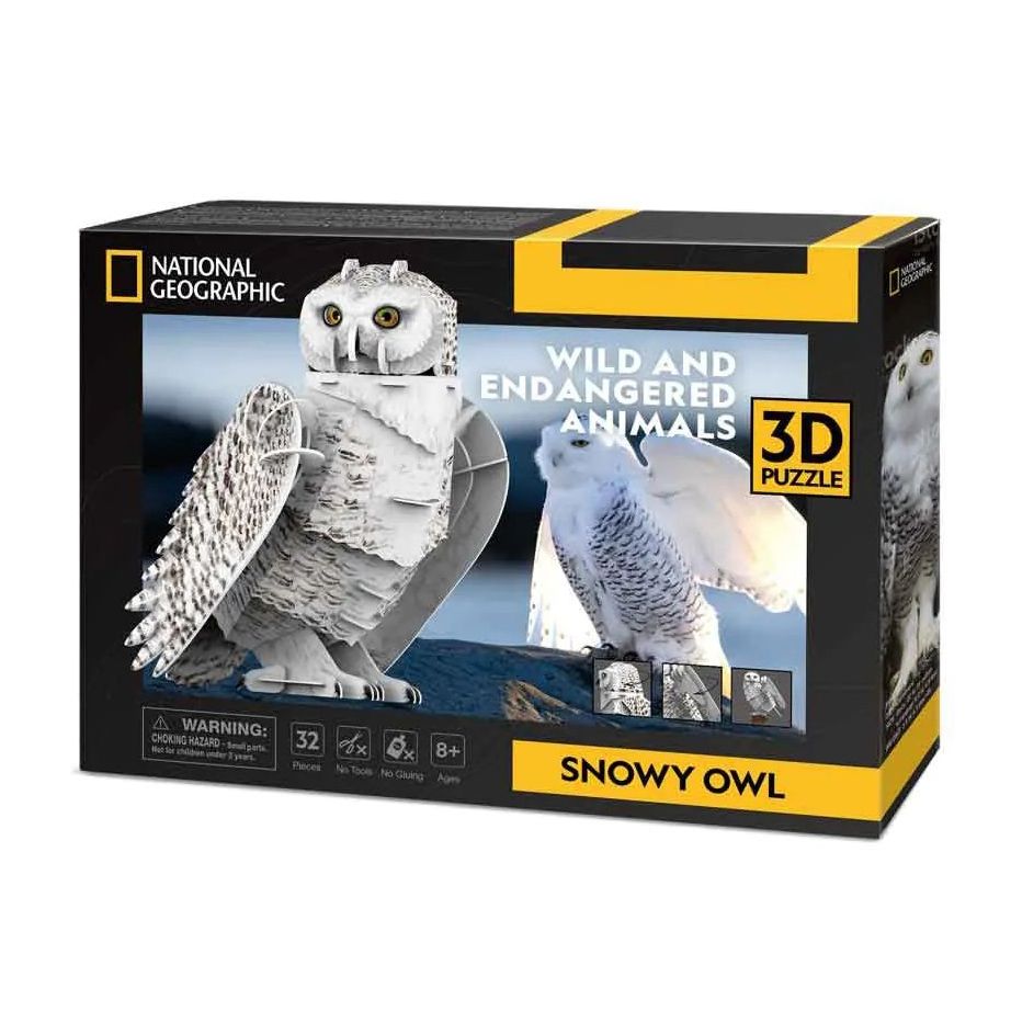  Mô Hình Giấy 3D Lắp Ráp CubicFun Con Cú Tuyết DS1079h (62 mảnh, Snowy Owl) - PP001 