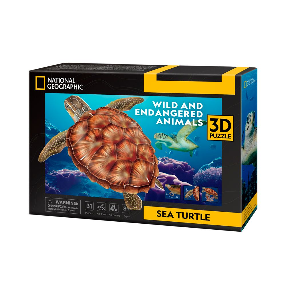  Mô Hình Giấy 3D Lắp Ráp CubicFun Con Rùa Biển DS1080h (31 mảnh, Sea Turle) - PP002 