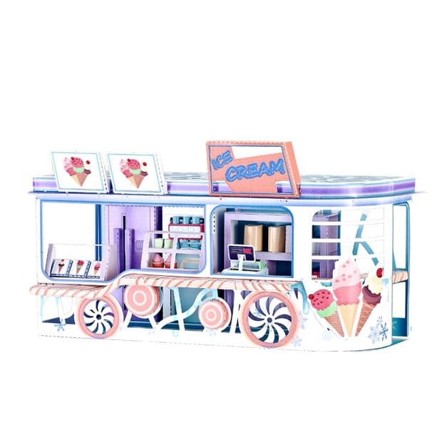  Mô Hình Kim Loại Lắp Ráp 3D Metal Works Ice Cream Shop – MP738 