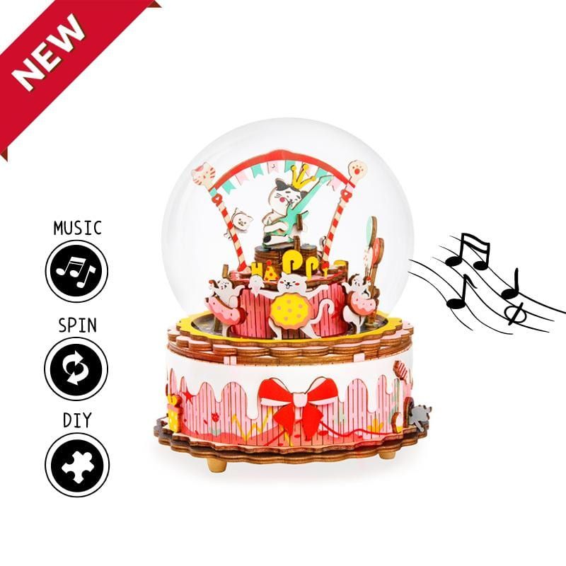  Mô Hình Gỗ 3D Lắp Ráp ROBOTIME Hộp Nhạc Chúc Mừng Sinh Nhật Happy Birthday Music Box AM42 – WP006 