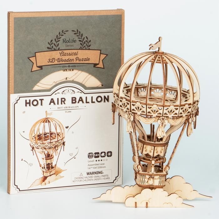  Mô Hình Gỗ 3D Lắp Ráp ROBOTIME Khinh Khí Cầu Hot Air Balloon TG406 – WP058 
