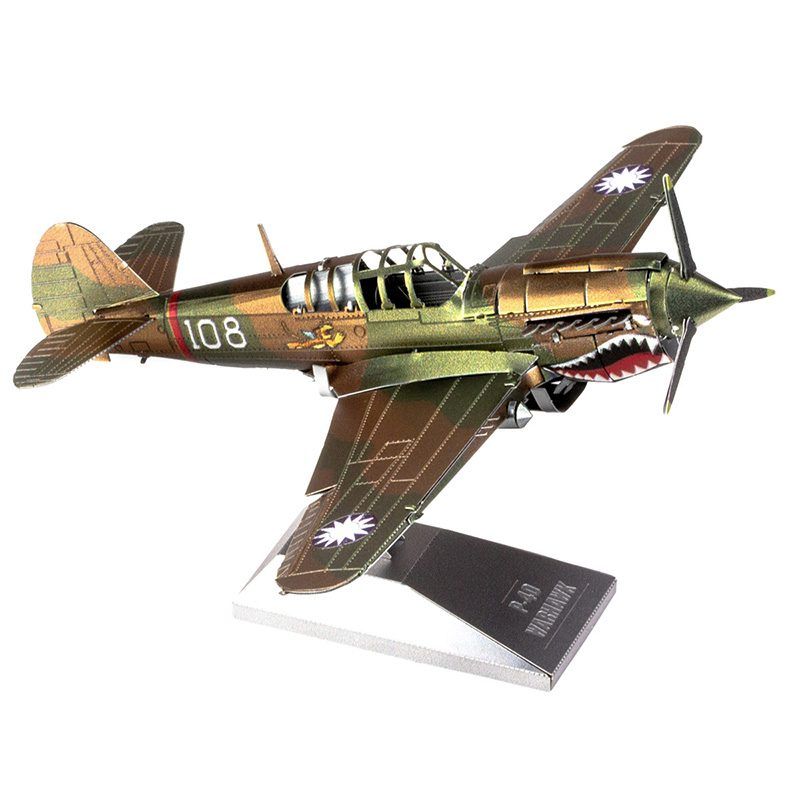  Mô Hình Kim Loại 3D Lắp Ráp Metal Head Máy Bay Tiêm Kích P-40 Warhawk – MP1058 