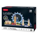  Mô Hình Giấy 3D Lắp Ráp CubicFun London Cityline L532h (186 mảnh, đèn LED) - PP029 