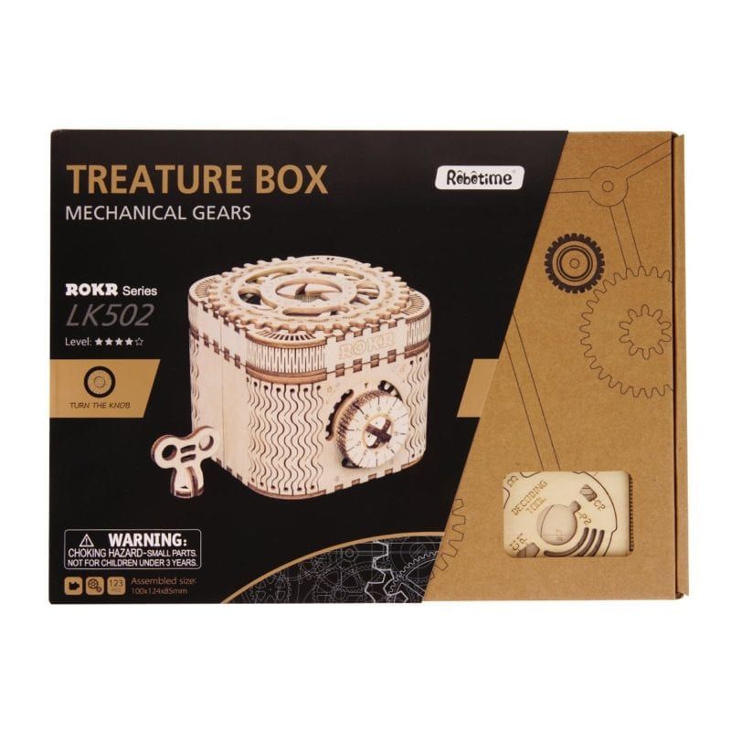  Mô Hình Gỗ 3D Lắp Ráp ROBOTIME Hộp Kho Báu Treasure Box LK502 – WP003 