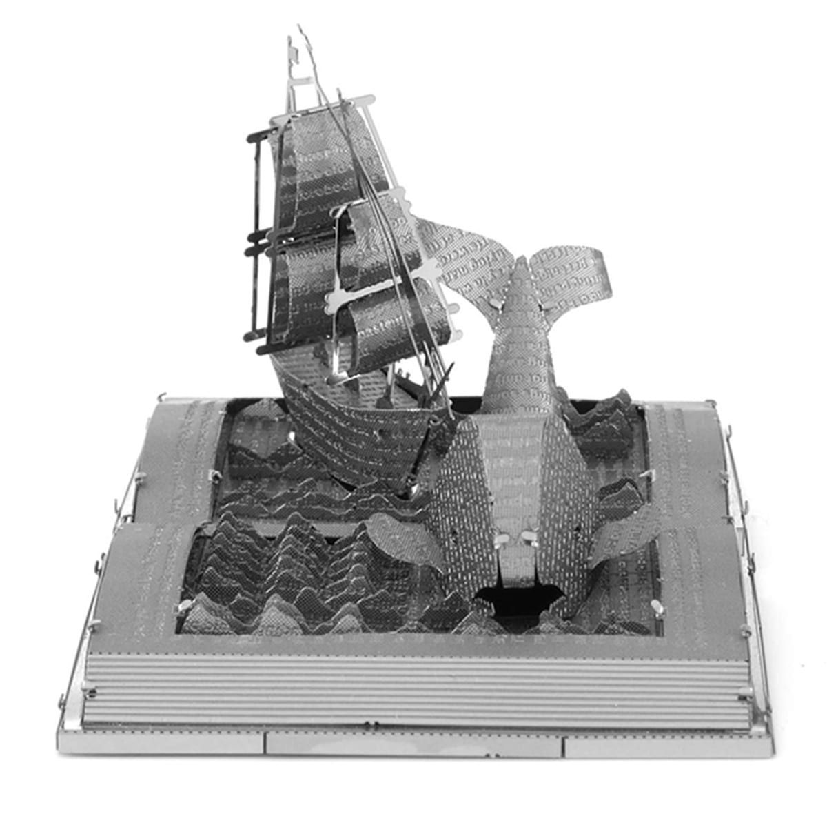  Mô Hình Kim Loại Lắp Ráp 3D Metal Head Quyển Sách Cá Voi Trắng Moby Dick – MP951 