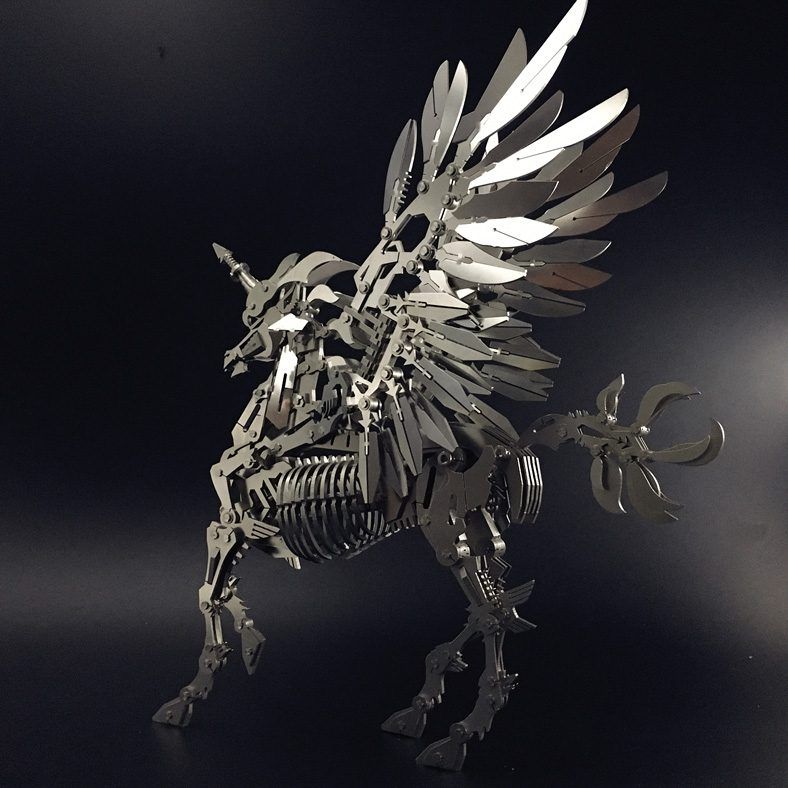  Mô Hình Kim Loại Lắp Ráp 3D Steel Warcraft Ngựa Một Sừng Lớn (Big Unicorn) – SW037 