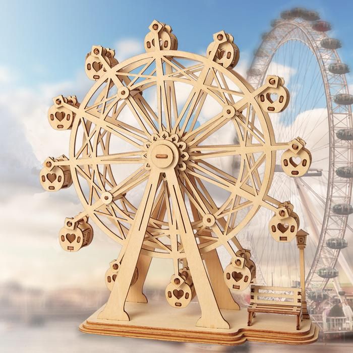  Mô Hình Gỗ 3D Lắp Ráp ROBOTIME Đu Quay Ferris Wheel TG401 – WP052 