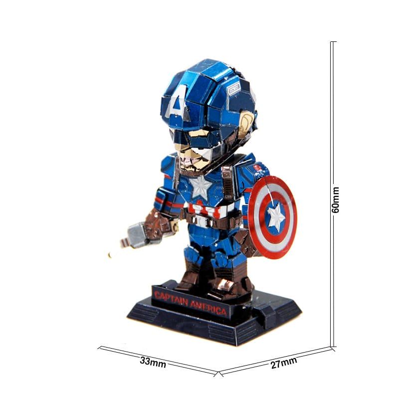  Mô Hình Kim Loại Lắp Ráp 3D Metal Head Marvel Captain America – MP899 