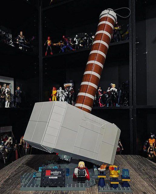  Mô Hình Nhựa 3D Lắp Ráp OEM Marvel Búa Mjolnir Của Thần Sấm Thor 70800 (979 mảnh, Lego 76209 Thor's Hammer) - LG0150 
