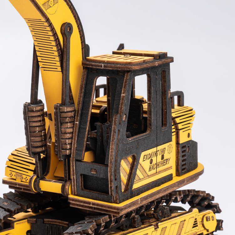  Mô Hình Gỗ 3D Lắp Ráp ROBOTIME ROKR Xe Máy Xúc (Excavator) TG508K – WP247 