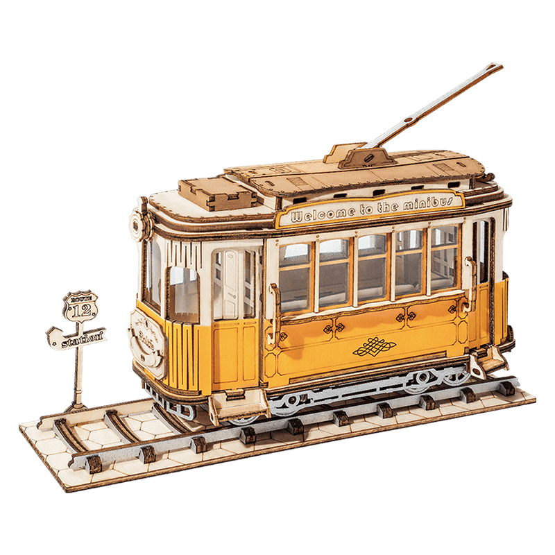  Mô Hình Gỗ 3D Lắp Ráp ROBOTIME Xe Điện Cổ Điển Classic Cable Car TG505 – WP185 