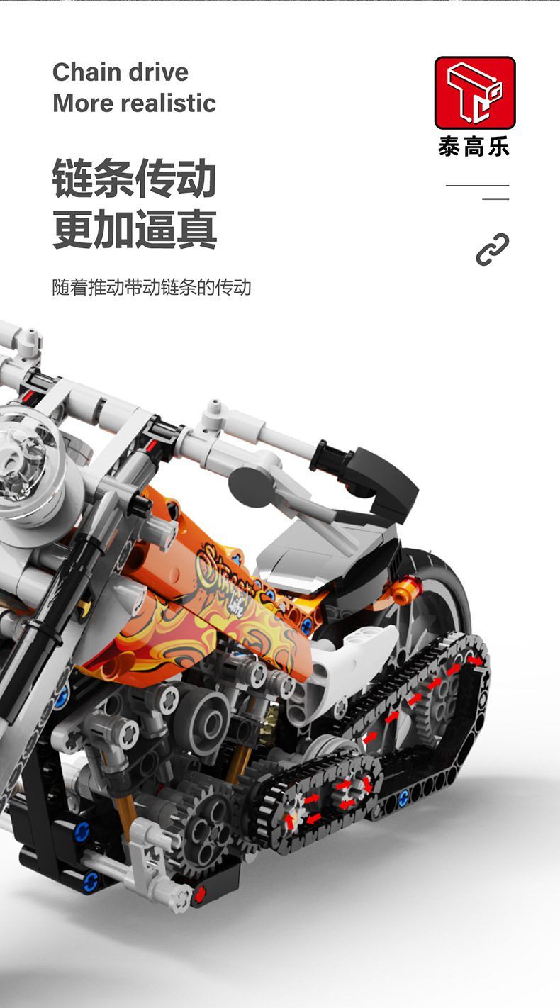  Mô Hình Nhựa 3D Lắp Ráp TGL Xe Mô Tô Harley Davidson Classic T3009 (436 mảnh) – LG0112 
