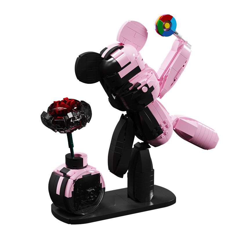  Mô Hình Nhựa 3D Lắp Ráp QiZhiLe Gấu Black Pink Lily (400+ mảnh) - LG0159 