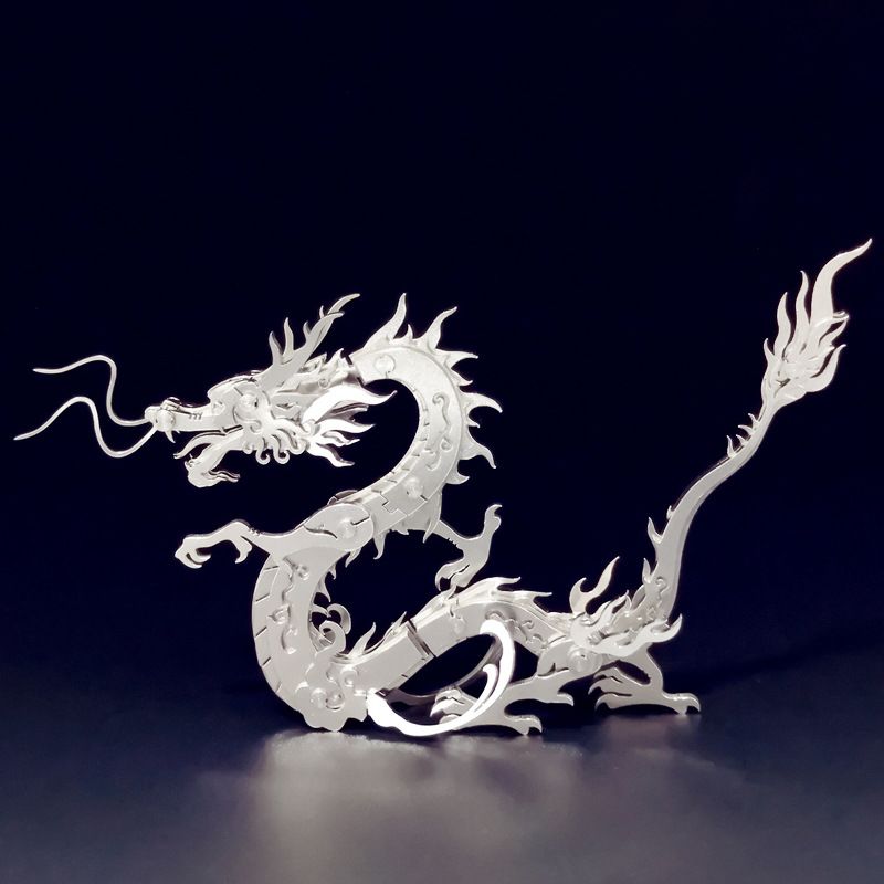  Mô Hình Kim Loại Lắp Ráp 3D Steel Warcraft Con Rồng Trung Hoa (33 mảnh, Chinese Dragon) - SW043 
