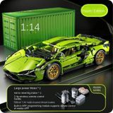  Mô Hình Nhựa 3D Lắp Ráp OEM Siêu Xe Đua Lamborghini (1280 mảnh, Màu Xanh Lá) 1:14 - LG0177 