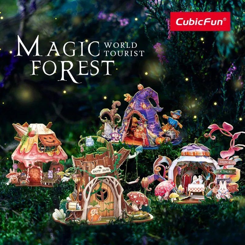  Mô Hình Giấy 3D Lắp Ráp CubicFun Magic Forest Pink Tea E1632h (57 mảnh) - PP017 