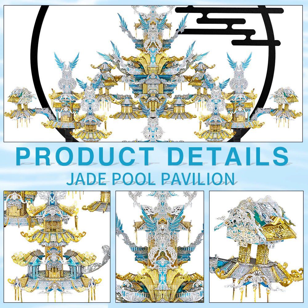  Mô Hình Kim Loại 3D Lắp Ráp Piececool Jade Pool Pavilion P264-GB - MP1153 