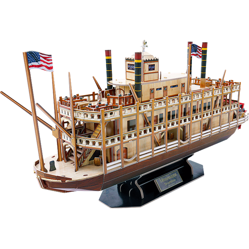  Mô Hình Giấy 3D Lắp Ráp CubicFun Thuyền Mississippi Steamboat T4026h (142 mảnh) - PP049 