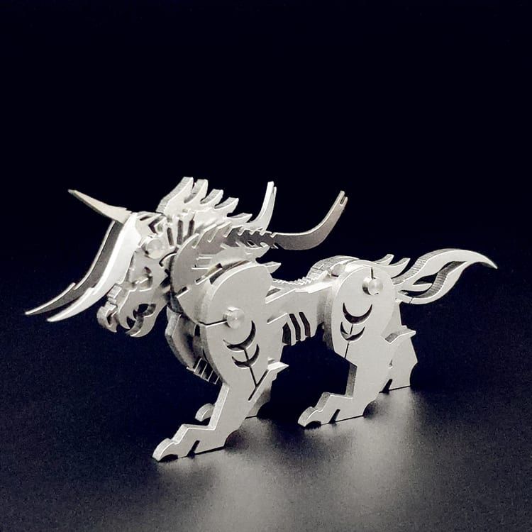  Mô Hình Kim Loại Lắp Ráp 3D Steel Warcraft Quái Vật Thao Thiết Taotie – SW021 
