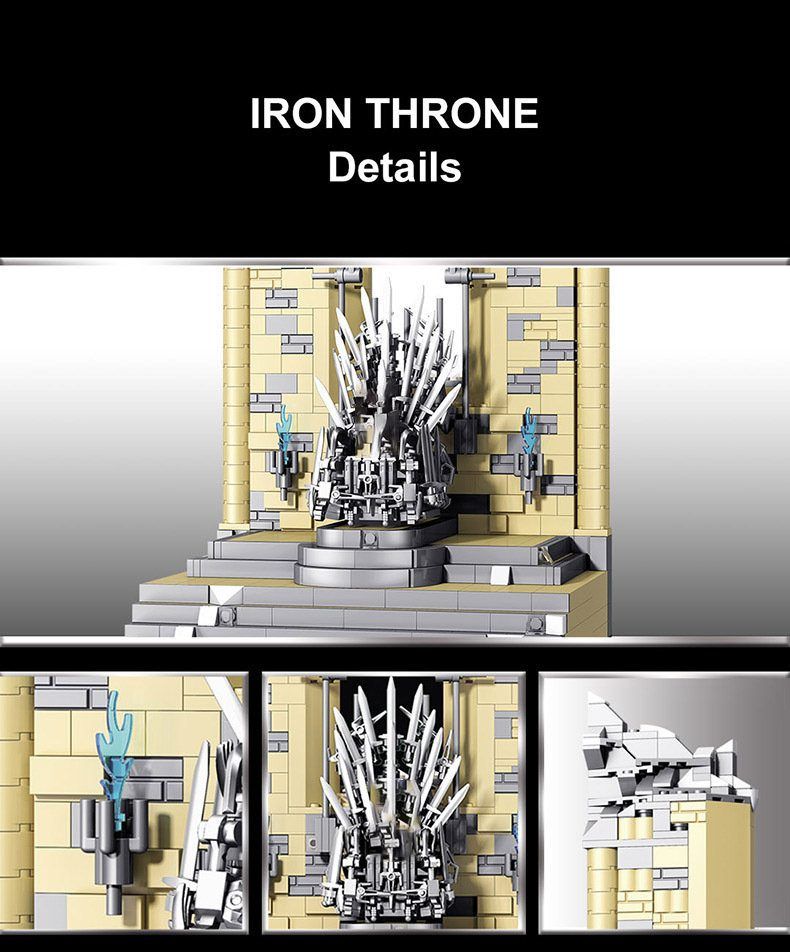  Mô Hình Nhựa 3D Lắp Ráp 18K Super Ngôi Báu Sắt Iron Throne K130 (1146 mảnh) - LG0072 