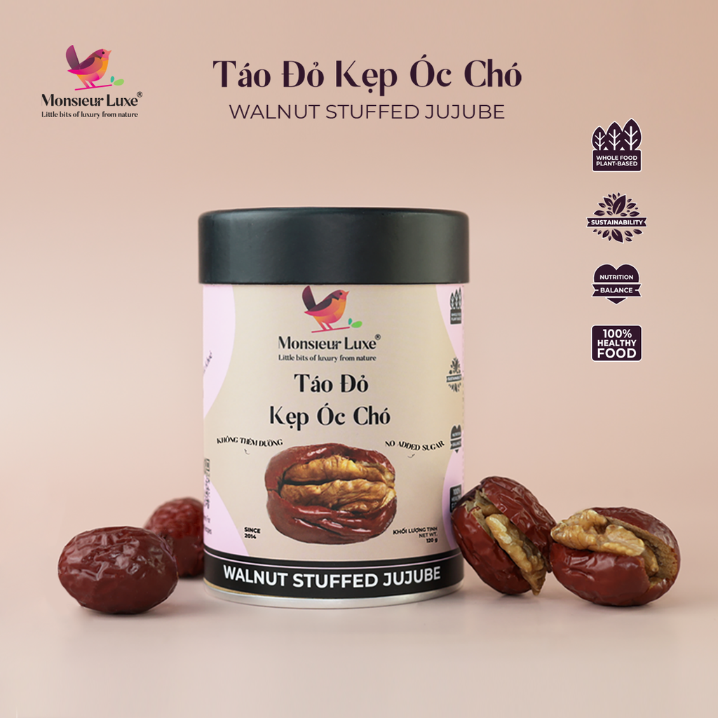 Táo Đỏ Kẹp Hạt Óc Chó - Walnut Stuffed Jujube