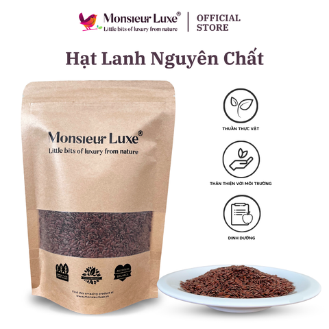  Luxe - Hạt Lanh (Flax Seed) Giàu Omega-3 Kiểm soát Đường huyết Phòng ngừa Ung thư Chuẩn KETO 