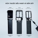  SKU: GDN04 - Thắt Lưng Nam Khóa Gài (3.5cm) Da Nappa Cao Cấp 