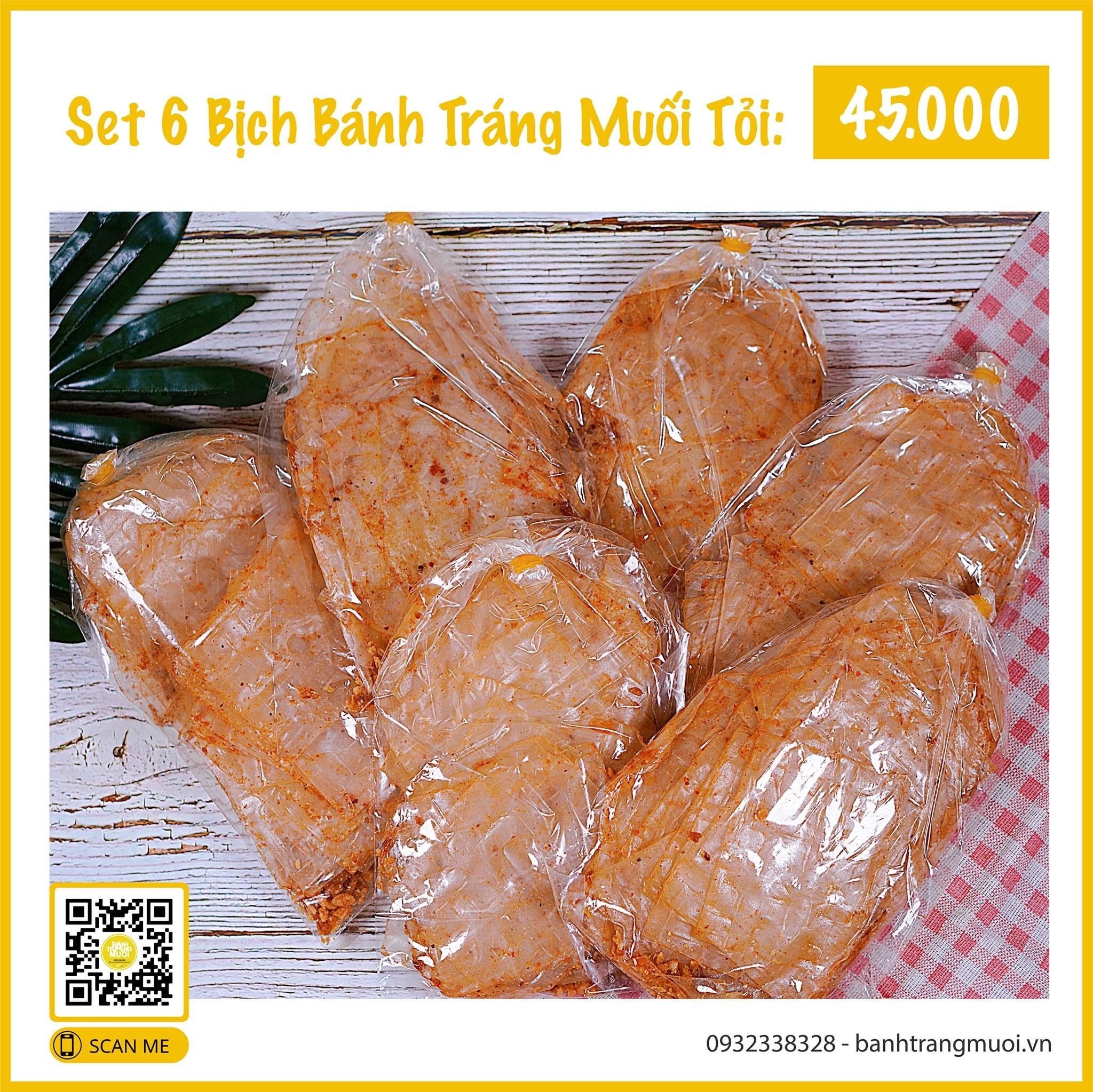 Set 6 Bánh Tráng Muối Tỏi