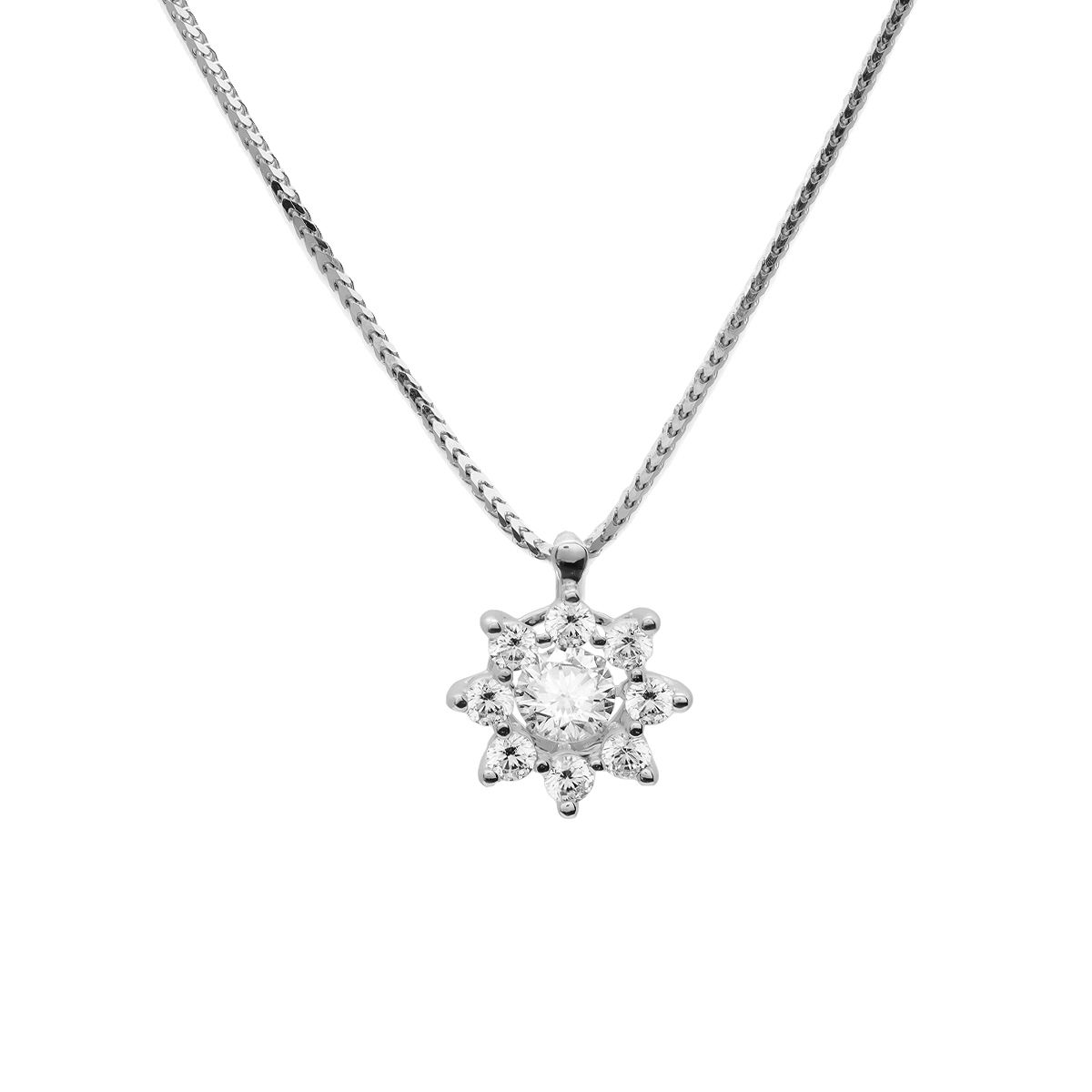 Mặt Dây Dancing Stone Vàng K10WG đính CZ Calista 10WCZCZM60177