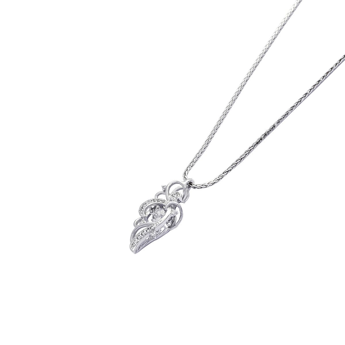 Mặt dây vàng trắng K10WG gắn đá Zirconia Calista Dancing Stone BPD70022