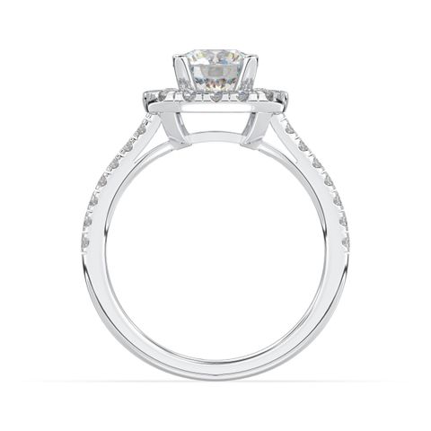 Nhẫn Bạch kim PT900 đính Moissanite Calista 90WMSDDN90024