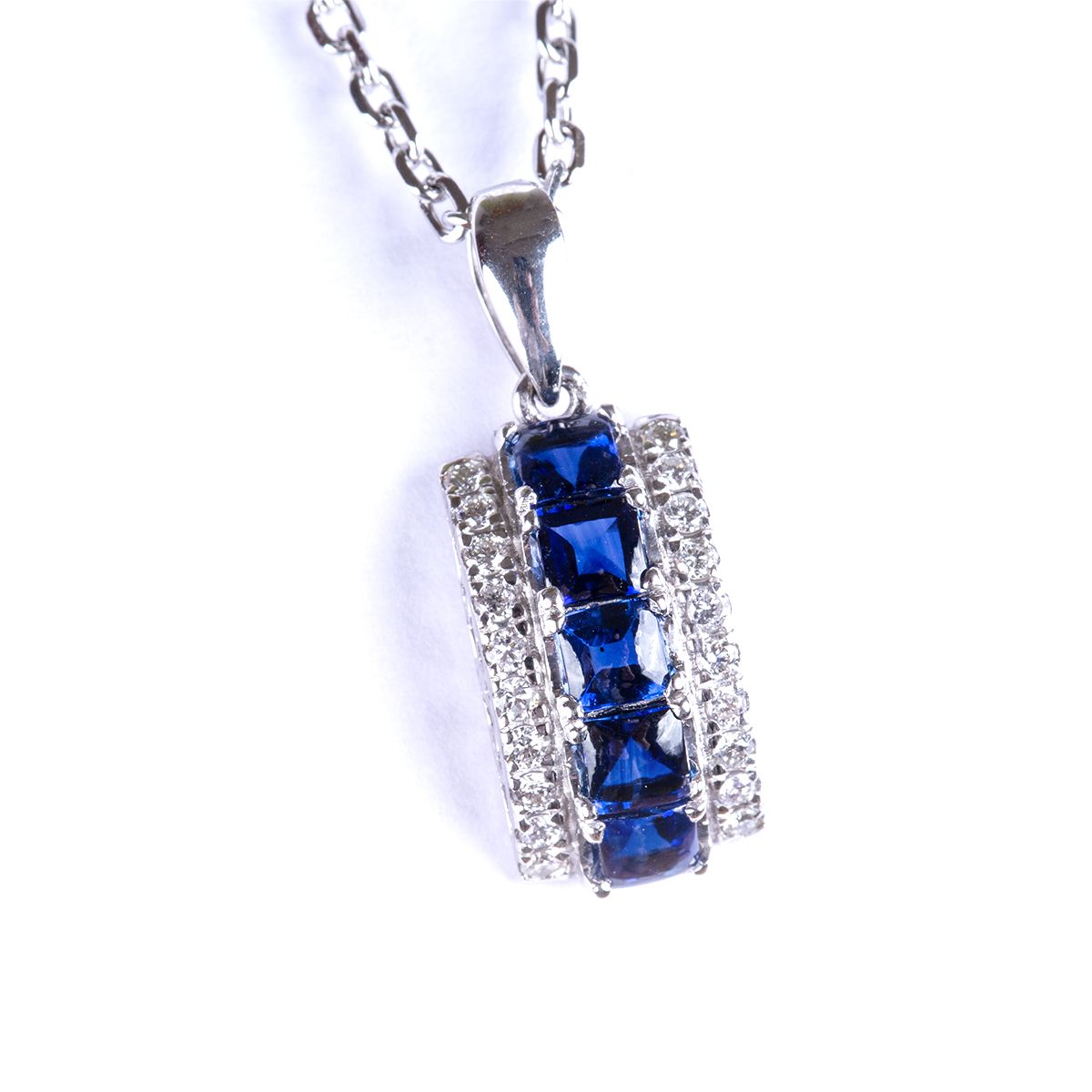 Mặt Dây Vàng K14WG đính Sapphire Calista AEPD04980