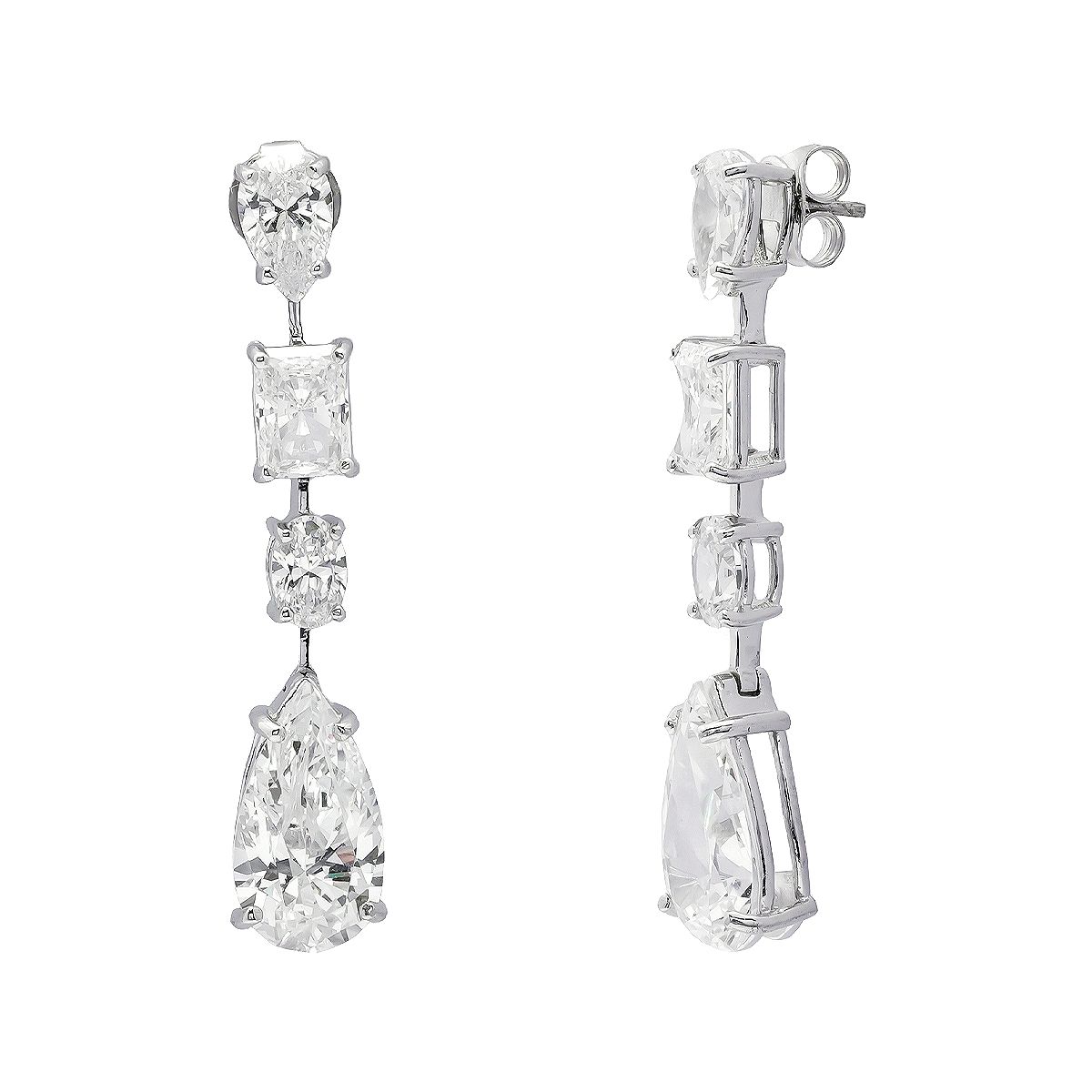 Bông Tai Bạc SV925 đính Gioialite Calista 05WCZOR5725