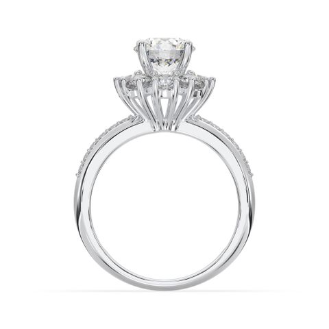 Nhẫn Vàng K10WG đính Cubic Zirconia Calista 10WCZDDN02376