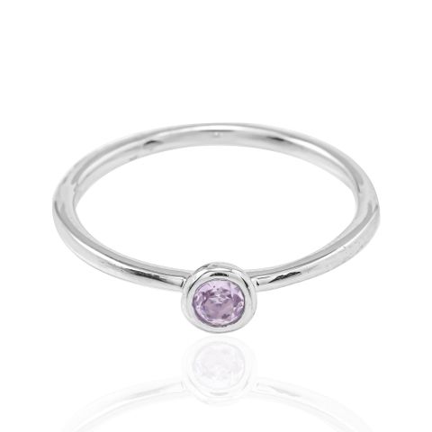 Nhẫn Vàng K10WG đính Amethyst Calista ABRG60001