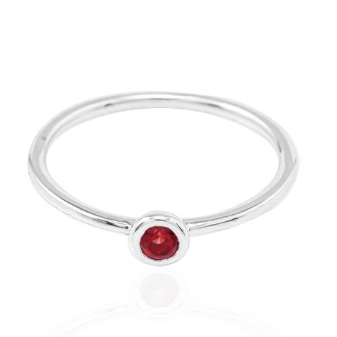 Nhẫn Vàng K10WG đính Red Agate Calista ABRG60006