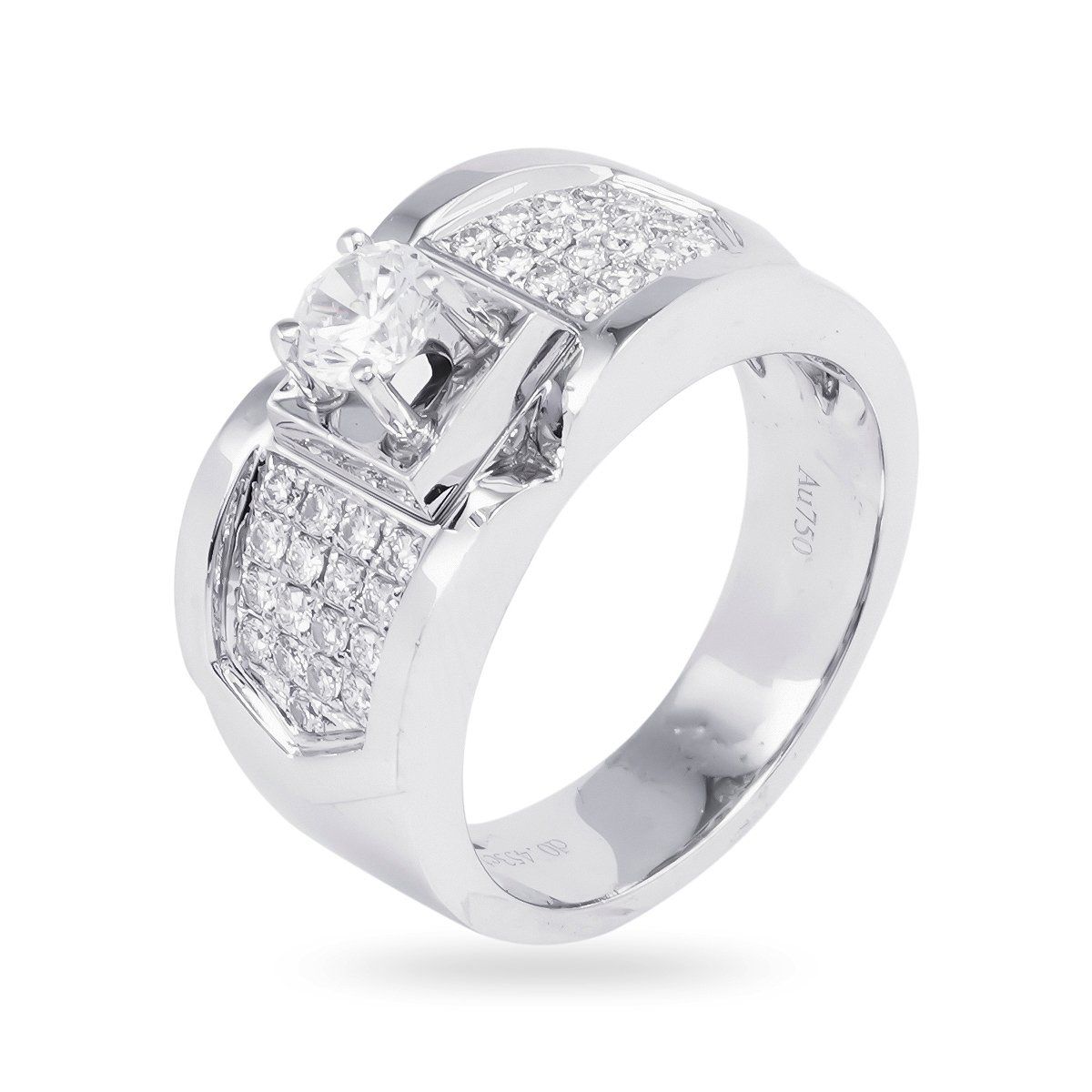Nhẫn Vàng K18WG đính CZ Calista AHRG70023